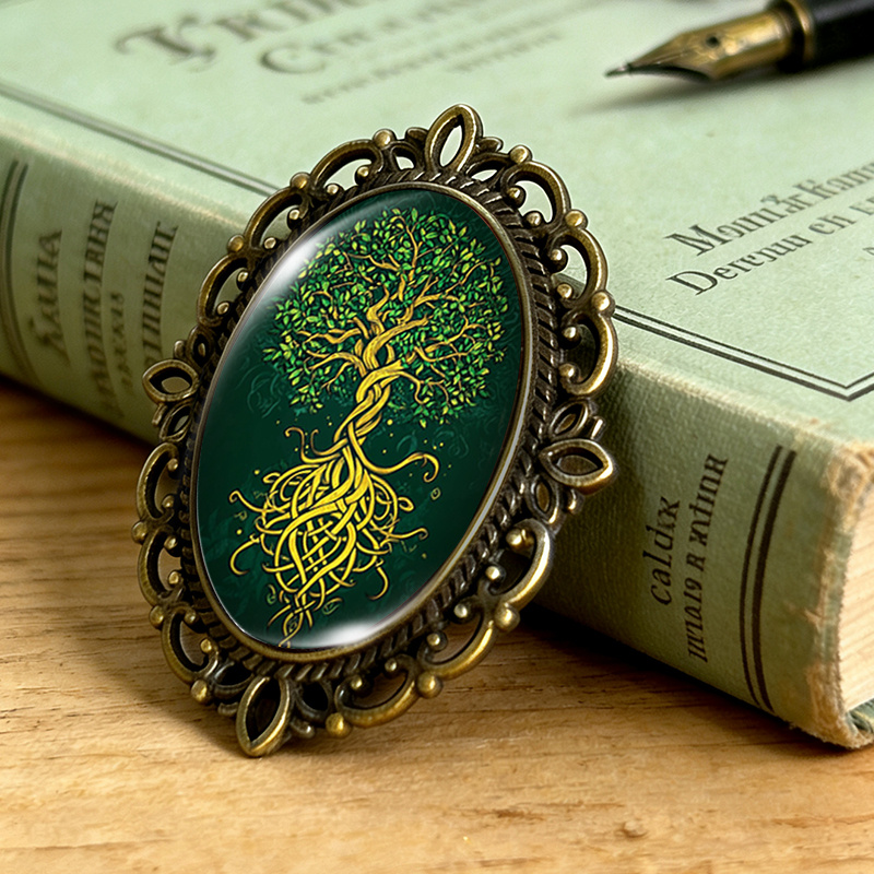 Mystical Tree of Life Brooch, Ideal Gift Accessory